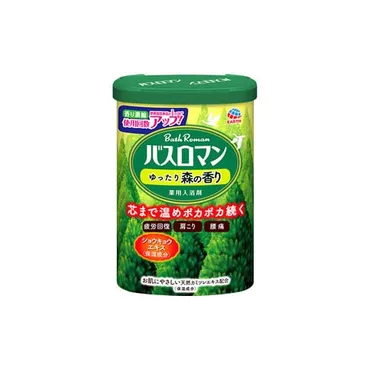 アース製薬 バスロマン ゆったり森の香り (600g) 入浴剤 【医薬部外品】: ツルハグループe