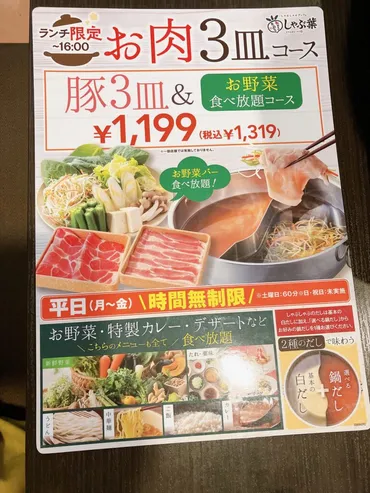 しゃぶ葉】平日ランチ無制限の食べ放題レビュー！何皿食べられた ...