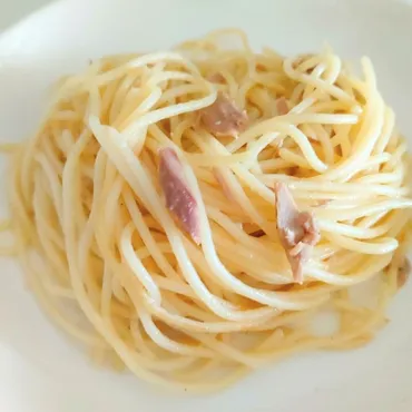 材料3つで大満足！ツナにんにくパスタ