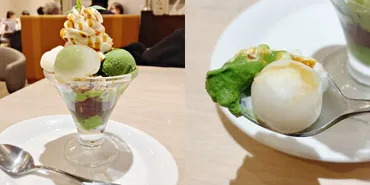 デニーズの「てんこ盛りパフェ」抹茶が濃厚でうんまい〜！アイス ...