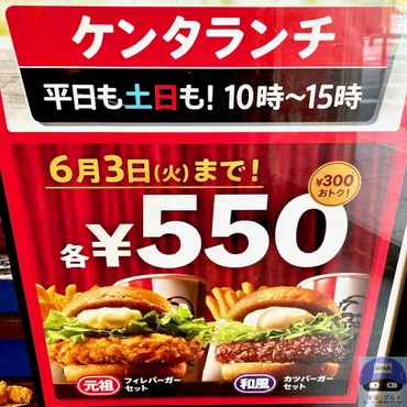 ケンタッキー】和風チキンカツバーガーセット（550円 ...