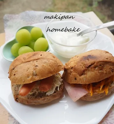 コストコの「雑穀クルミロール」 サンドイッチ : マキパン ...