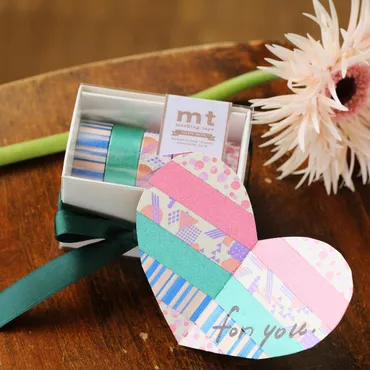 マスキングテープ mt ギフトボックス 5種入り ブライト 15mm×7m （ マステ セット 光沢 カモ井 カモ井加工紙 貼ってはがせる シール  ステッカー プレゼント 手帳 デコレーション アレンジ おしゃれ 文房具 リメイク 手帳デコ ）