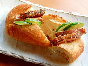 ５分！？バゲットで❤スモーク合鴨パストラミサンド♪