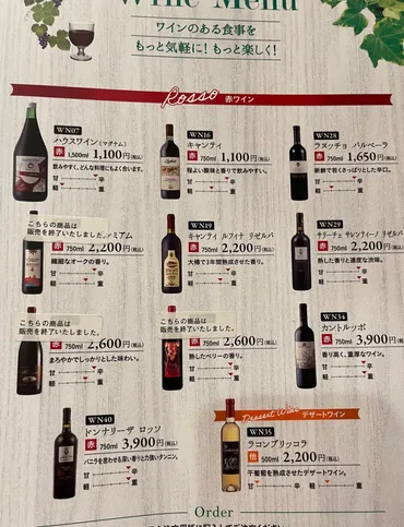 サイゼリヤのワインと料理のペアリング 2