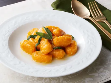 かぼちゃのニョッキ　セージバターソース