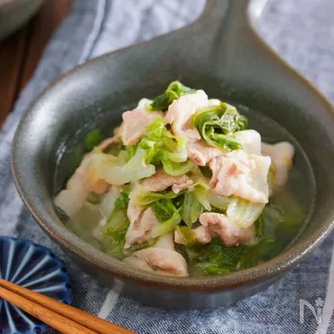 汁まで飲み干すうまさ♪『ゆず香る♡豚バラと白菜のうまだし煮』