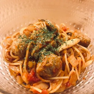 業務スーパーの冷凍ミートボールで簡単トマトパスタ