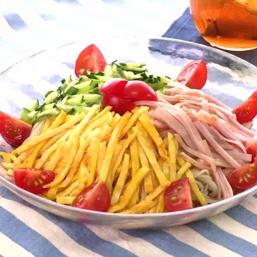 そうめんアレンジ そうめんで冷やし中華風のレシピ動画・作り方 