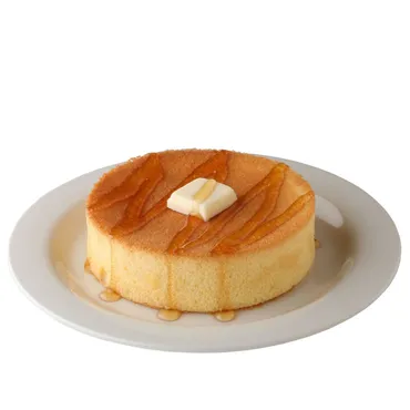 モスバーガー&カフェ」の新商品「北海道バター ふんわりスフレパンケーキ<メープル風シロップ>」