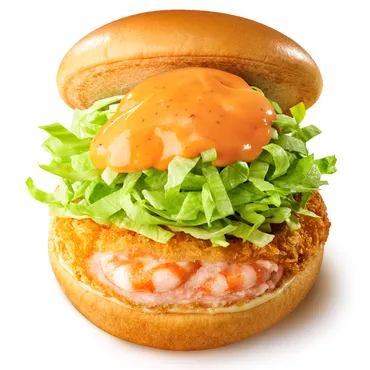 モスバーガー、強い甘みと旨みが特徴の「白姫えび」をソースに使った「海老カツバーガー」発売 「エビマヨソースの海老カツバーガー」「エビグラスソースの 海老カツバーガー」 