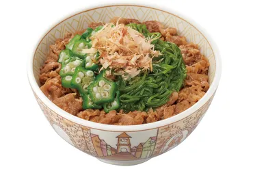 すき家、ねばつる食感でごはんが進む「めかぶオクラ牛丼」 