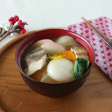 あごだしが美味!ぶりが入った博多雑煮