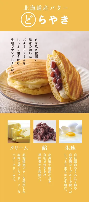 北海道産バターどらやき