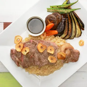 ボリューム満点 ガーリックステーキプレート 作り方・レシピ 