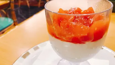 ブラッドオレンジのパンナコッタ