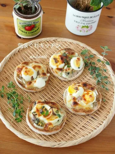 見た目もかわいい！イングリッシュマフィンで作るトーストレシピ 