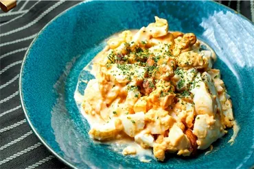 ゆで卵とミックスナッツの糖質offレシピ!おしゃれなオーロラサラダの作り方