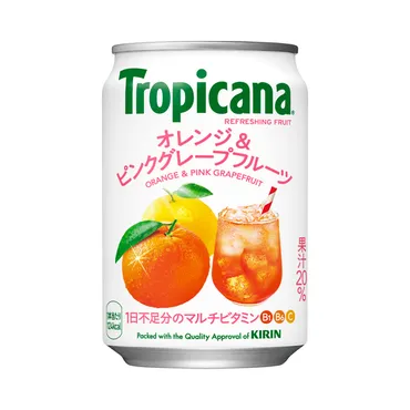 トロピカーナ リフレッシュフルーツ オレンジ＆ピンクグレープフルーツ（期間限定） 280g 缶