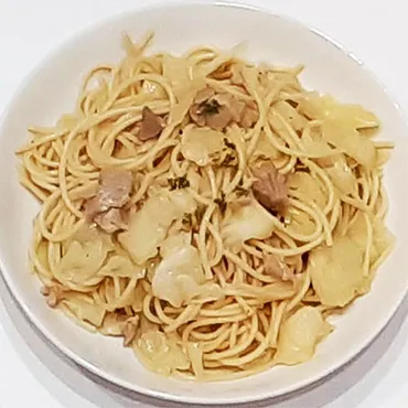 鶏肉とキャベツのパスタ 