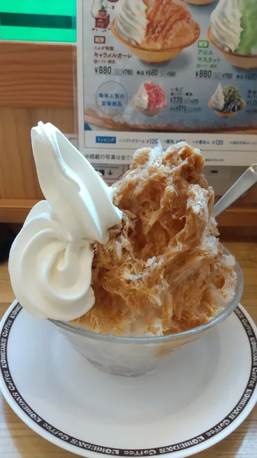 コメダ珈琲のモーニングとかき氷 