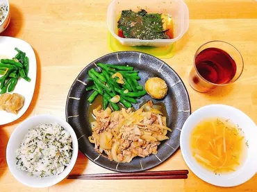 1週間献立⑥豚の生姜焼き献立、お店の定食とは程遠いけどこれもアリ。│食べ生きライフ