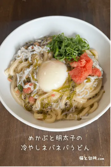 【めかぶと明太子】セブンの冷凍うどんで作る簡単ネバネバうどん【鎌田の出汁醤油】