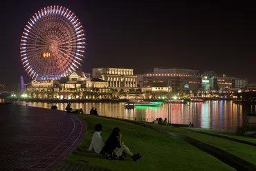 日本丸メモリアルパークの夜景 (神奈川県横浜市西区) 