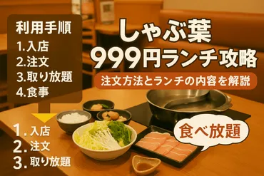 しゃぶ葉のランチが999円で利用できる店舗で食べ放題利用方法とメニュー内容徹底解説