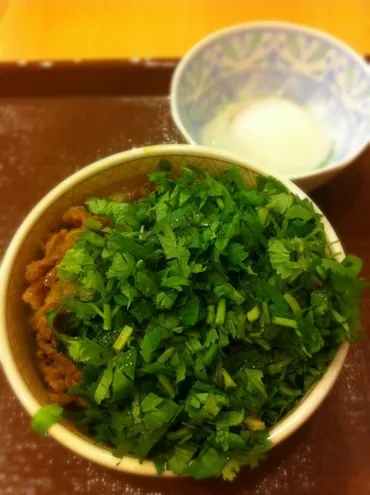 すき家でパク玉牛丼！ 