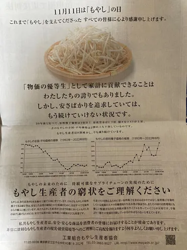 もやし価格はなぜ安い？ 苦境に立つもやし生産者の現状と未来への提言？価格低迷、コスト増…もやし生産者を救う手立てとは？