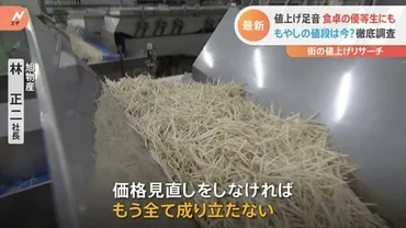 食卓の優等生゛が落第ピンチ？もやしの値段を徹底リサーチ【Nスタ】 