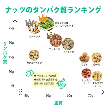 年】ナッツのタンパク質ランキング!脂質とカロリーも比較