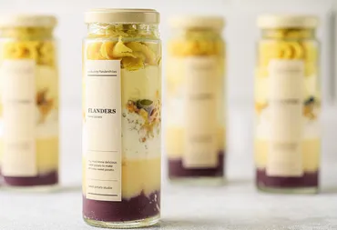 お芋スイーツ専門店フランダースフリッツ「層のスイートポテト瓶パフェ個セット」へのおすすめレビュー(お取り寄せの達人:加藤ちえさん):おとりよせネット