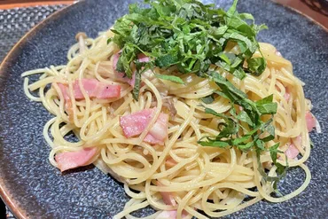 も台所】山本ゆり『大葉のペペロンチーノパスタ』レンジレシピ