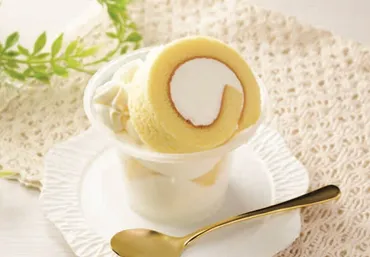 ローソン「プレミアムロールケーキ」おいしくなって進化、イチゴショート風プレミアムロールケーキパフェも