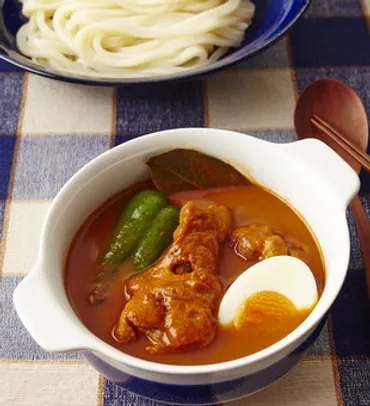 バターチキンカレーのつけうどん