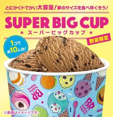 重さ1160g、サーティワン「スーパービッグカップ」 昨年は完売続出