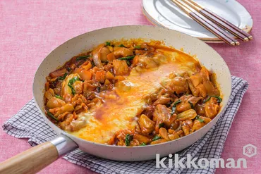 焼肉のたれで簡単!子どもも喜ぶチーズタッカルビ【鶏もも肉を煮絡めてやわらかく】のレシピ・つくり方