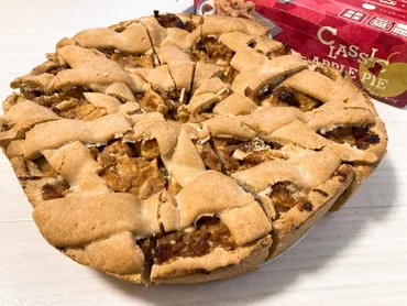 業務スーパー】秋冬しか食べられない超ヘビー級アップルパイ。ピース円でリンゴたっぷり~。:マピオンニュース
