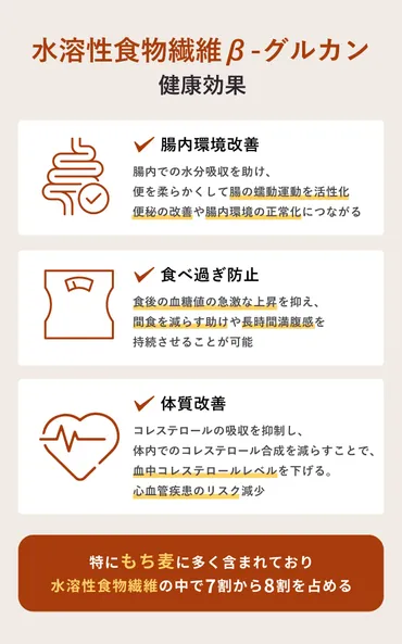 腸内環境や体質の改善に!水溶性食物繊維「β