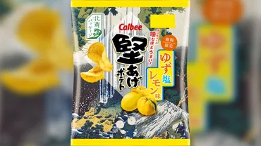 堅あげポテト」から葛飾北斎パッケージの『堅あげポテトゆず塩レモン味』が期間限定で発売