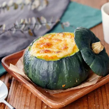レンジとトースターで!まるごとかぼちゃのグラタン