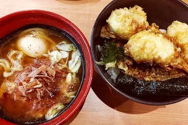 無添くら寿司イトーヨーカドー大井町店(くらランチ(えび天と季節の天丼(麺セット)))