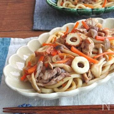 うどん】お弁当にも◎ごま油香る♪具だくさん焼きうどん 