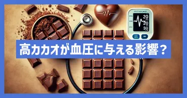 高カカオチョコレートは血圧を下げる？効果と摂取方法を徹底解説！（高カカオチョコレート、血圧、効果）高カカオチョコレートの血圧改善効果、効果的な摂取方法とは？