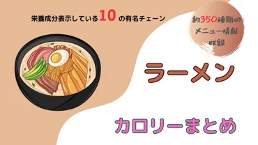 ラーメン】「カロリー」「塩分」「タンパク質」の一覧表!《対象:の有名チェーン店全種類のメニュー》