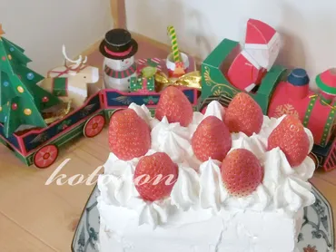 業務スーパー冷凍「アマンディホイップ&スポンジシート」でクリスマスケーキ