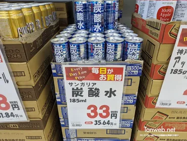 暑い夏にも最適!業務スーパー缶円の飲みきりサイズ炭酸水が超お買い得