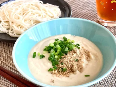 残暑のそうめん】タサン志麻さんの「ごまと豆腐のそうめん」に挑戦♪万能豆腐だれがクリーミー過ぎる♡ 